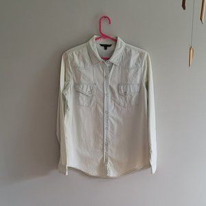 Victoria's Secret Chambray Long Sleeve Shirt, Size SP